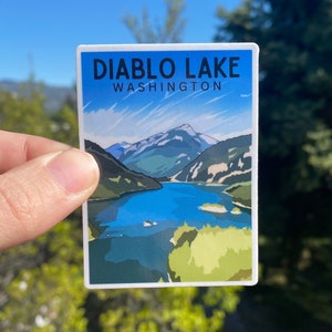Diablo Lake, Washington Vinyl wasserfester Aufkleber
