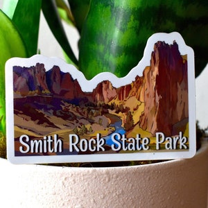 Smith Rock State Park Aufkleber - Oregon State Park Aufkleber, Klettern Vinyl Aufkleber, wasserdicht für den Außenbereich, Wandergeschenk