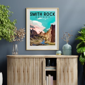 Smith Rocks Artwork Smith Rock State Park Art Print: Oregon Pacific Northwest Decor - Etsy