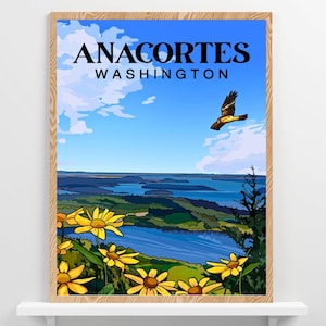 Anacortes, Washington Poster Art - Travel Print - Multiple Sizes | Pacific Northwest Art