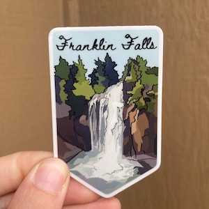 Franklin Falls, Washington Sticker - Pacific Northwest Sticker Waterproof Outdoor Use, UV resistant Decal, Waterfalls