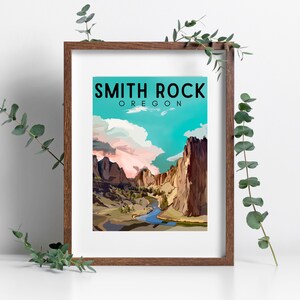 Smith Rocks Artwork Smith Rock State Park Art Print: Oregon Pacific Northwest Decor - Etsy