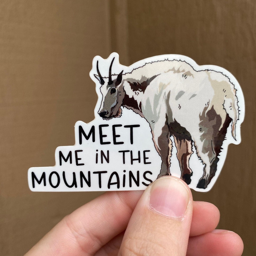 Mountain Goat Vinyl Sticker: Waterproof Hiking Decal - Etsy
