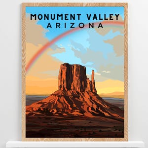 Monument Valley Art Print: Arizona Desert Landscape Travel Poster