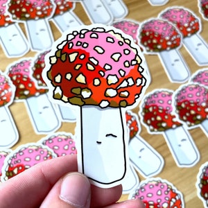 Fly Agaric Mushroom Sticker 2x3&quot; – Iconic Forest Symbol, Nature Enthusiast, Waterproof Decal, Woodland Charm, Unique Design