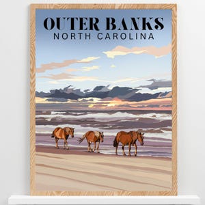 Outer Banks, North Carolina Poster Art - Travel Print - Multiple Sizes | Ocean Art