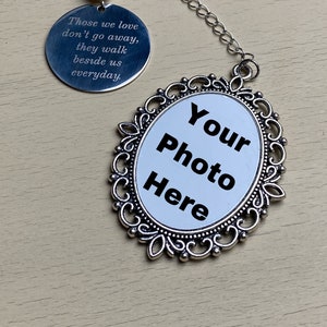 Memory remembrance bouquet charm, brooch picture charm, personalised with any photo, wedding