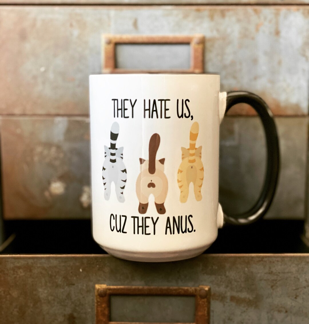 Hate Us Cuz They Anus Cat Butt Mug Etsy