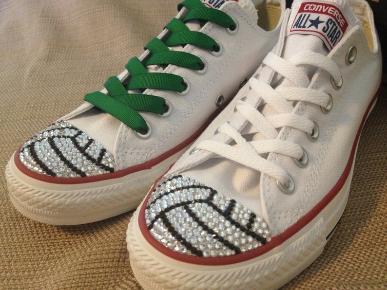 Volleyball Blinged Converse teammombling Custom Shoes Made Etsy