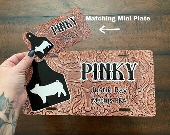 Mini Stall Plate Livestock Pen Sign Crate Show Nameplate