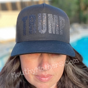 Trump Black Glitter on Black