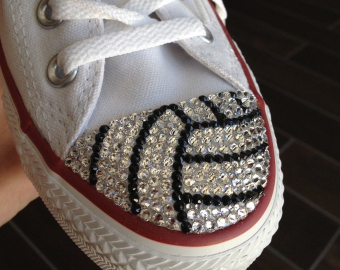 Volleyball Blinged Converse teammombling Custom Shoes Made With