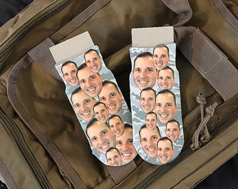 Deployment Face Socks, custom photo socks