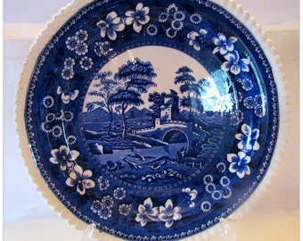 6-3//8/" SPODE china TOWER BLUE older stamp Bread Plate