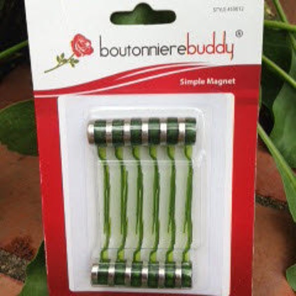 Boutonniere Magnete: Florale Magnet Sticks, No-Pin Corsage Halter (12 Sets)