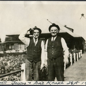 Vintage Photo Two Dads 1919, Original Found Photo, Vernacular Photograph