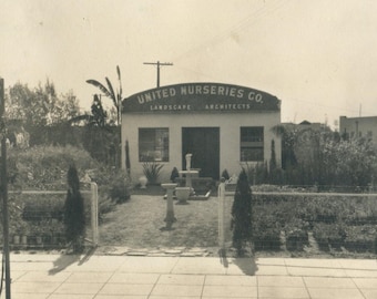 Photo de devanture de chambre de bébé Mid-Century — United Nurseries Co. Landscape Architects — Garden Business vintage