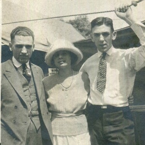 Vintage Photo Two Guys and a Girl at Chautauqua 1920&#39;s, Original Found Photo, Vernacular Photography