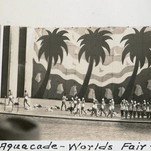 Vintage foto Aquacade Stage op Wereldtentoonstelling 1939, origineel gevonden foto, foto in het land
