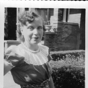 Vintage Photo Confident Woman Showing Off New Dress 1950&#39;s, Original Found Photo, Vernacular Photograph