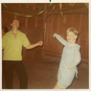 Vintage Photo Couple Dancing in Garage 1970&#39;s, Original Found Photo, Vernacular Photograph