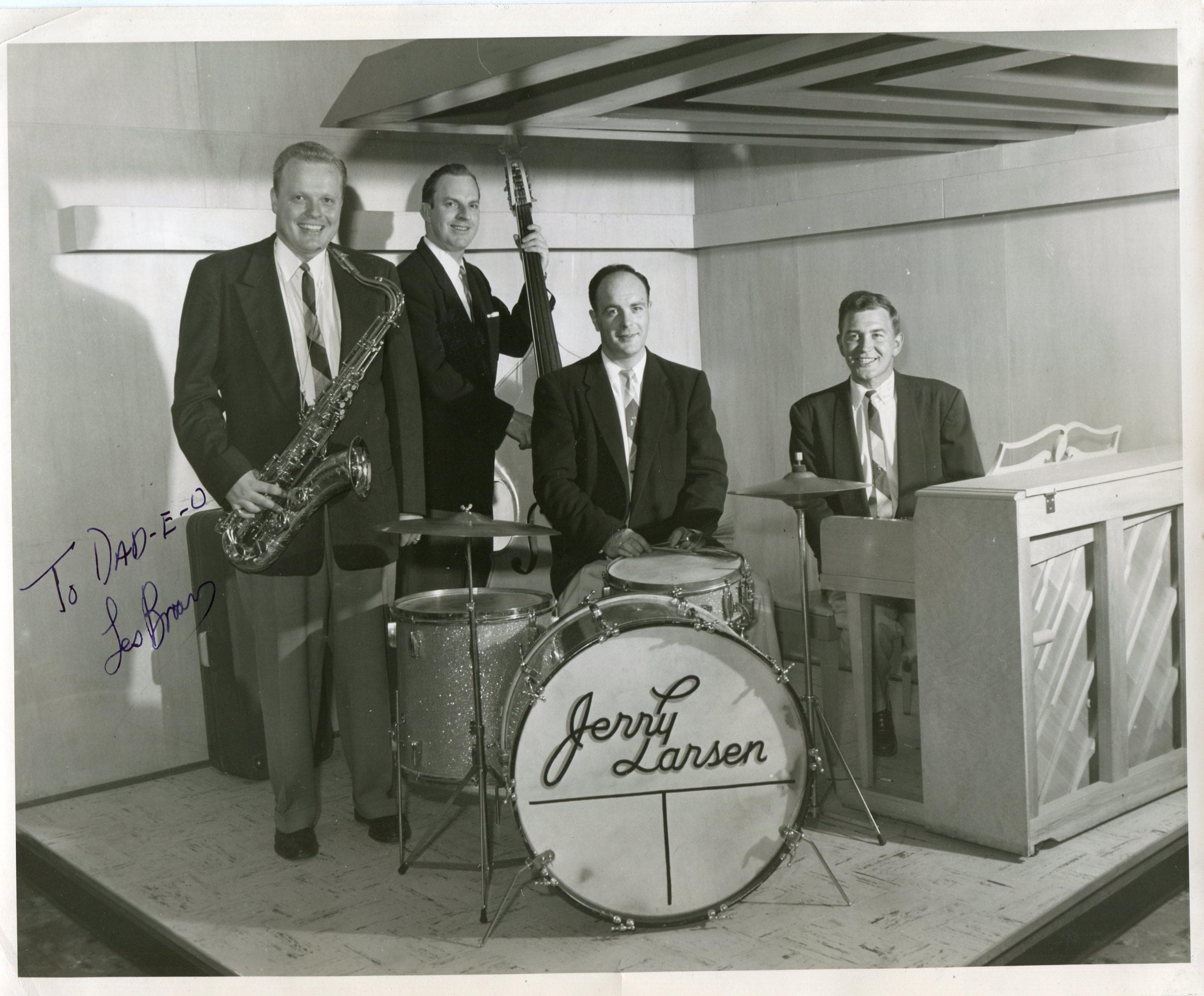 Mid‑century Jazz Band Portrait – Signed “les Brown” – 8×10