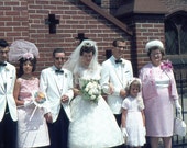 Grumpy Bride...35mm Agfachrome Color Photo Slide..1960's..Vintage Wedding Photo Download..Vintage Kodachrome Color Photo Slide Download