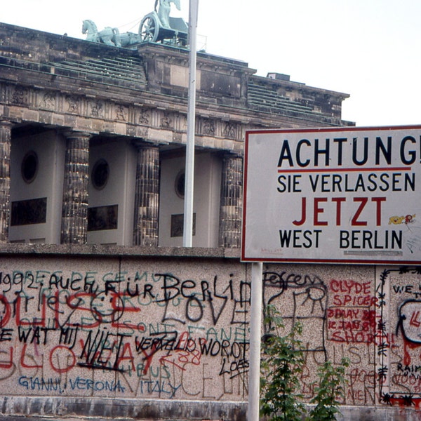 Vintage Kodachrome Slide..The Berlin Wall..July 1989..35mm Photo Slide..Vernacular Photo..Altered Art Photo..Mixed Media Photo..