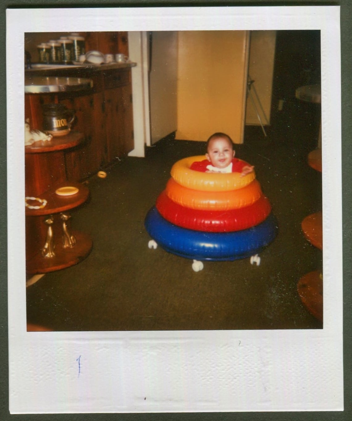 Vintage Polaroid SX70 Baby in Rainbow Ring Walker 1980's | Etsy