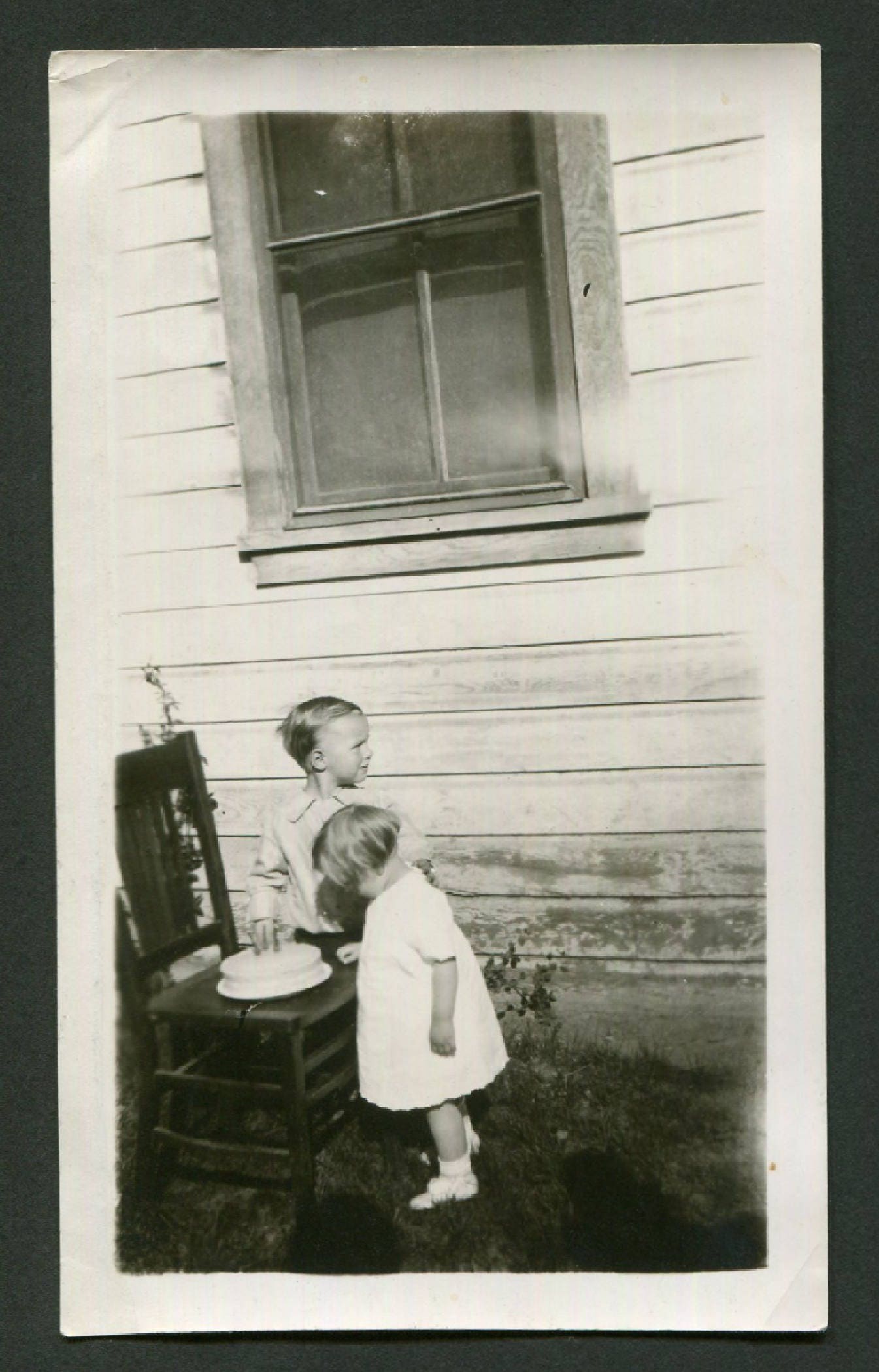 Vintage Snapshot Photo Of Little Kids With Birthday Cake Etsy