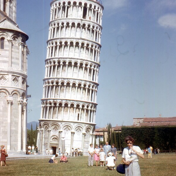 Vintage Kodachrome Slide "The Leaning Tower of Pisa" 1961..Vintage Kodachrome Color Photo Slide