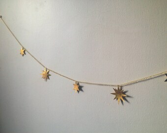 Brass Star Wall Hanging / Garland