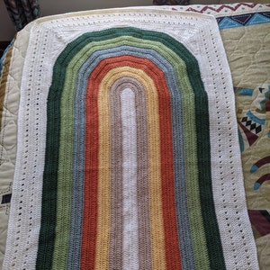 Crocheted Rainbow Blanket PDF pattern (TEXT ONLY) | Crochet Pattern