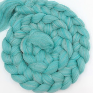 89 EUR/kg Merino Alpaca combed fiber, turquoise spinning fiber, fairytale wool, felting wool, wool for spinning, felting, weaving, 100g