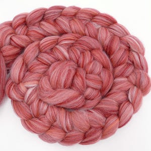 89 EUR/kg Merino Alpaca combed fiber, red spinning fiber, fairytale wool, felting wool, wool for spinning, felting, weaving, 100g