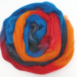 90 EUR/kg combed top, 50g spinning fibers, felting wool, fairytale wool, wool for spinning, felting, weaving, spinning ribbon, Schoppel 1537 autumn sun