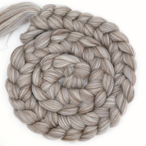 109 EUR/kg combed fine fibers Polwarth Lama Tussah Silk, 100g spinning fibers, felting wool, spinning ribbon, wool for spinning, felting, weaving