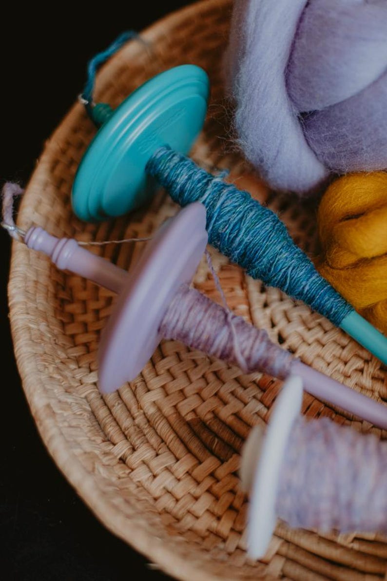 Kromski Wooden Drop Spindle Blue - Etsy