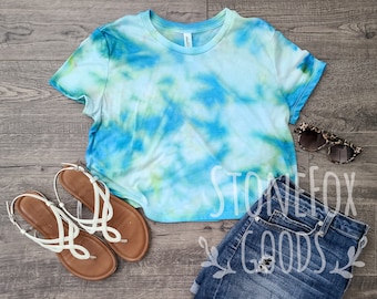 Ready to Ship - Ice Dyed Tie Dye Crop