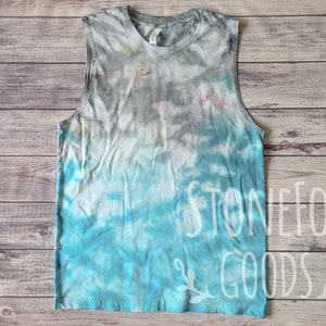 Medium Ready to Ship Ice Dyed Muscle Tank Top image 1