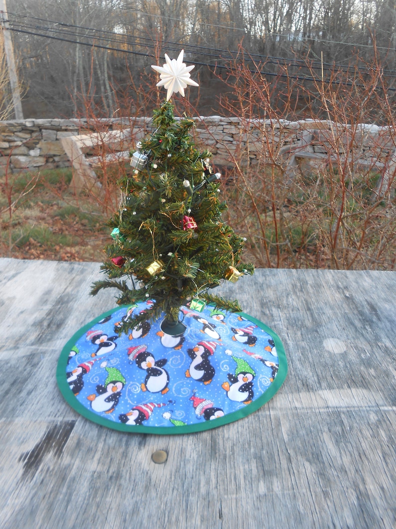Mini Christmas Tree Skirt Table Top Tree Skirt Winter Etsy
