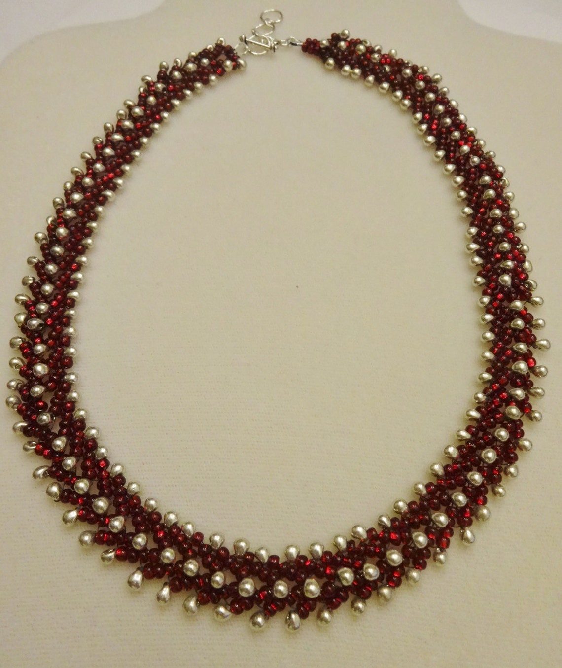 Collier En Argent 925 Avec Rubis Rouge - Longueur 18-20", Monture De 5 Carats, Neuf