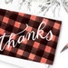 Buffalo Plaid Thank You Cards Set of 8 Blank Inside - Etsy