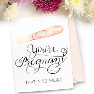 Bizarre carte de félicitations Vous êtes enceinte - Carte de félicitations amusantes pour la grossesse pour baby shower