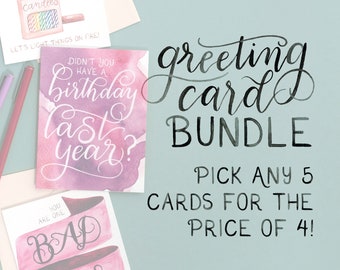 Card Bundle! Get Any 5 Greeting Cards at a Discount