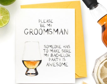 Groomsman Proposal Card - Bachelor Party - Wedding Party Proposal Card