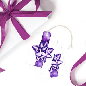 Bow Watercolor Gift Tags - Set of 10 - Gift Wrap Accessory