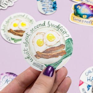 Second Breakfast LOTR Eco Friendly Sticker - Nerdy Lord of the Rings Laptop, Journal, or Bottle Decal