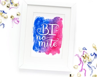 Bi-No-Mite Art Print - Bisexual Pride - Pride Pun Collection