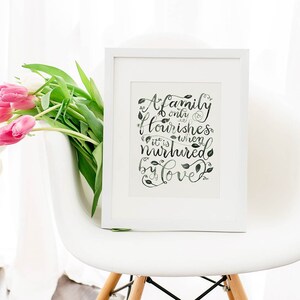 Family Flourishes- Adoption Art - Nursery Art - Watercolor Painting
